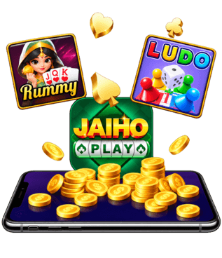 JAIHO PLAY game illustration with Rummy and Ludo